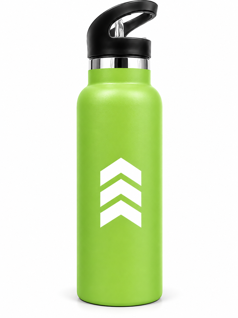 Sport Straw Vacuum Insulated Bottle – Green  Stainless Steel Water Bottle - Habitt