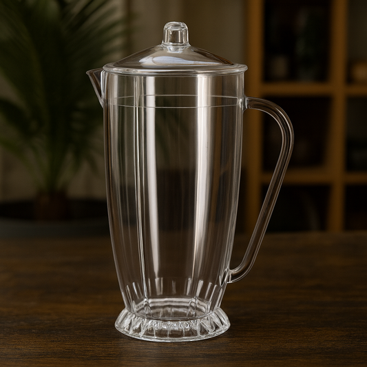 Lotus-Design Clear Glass Jug  Premium Beverage Server
