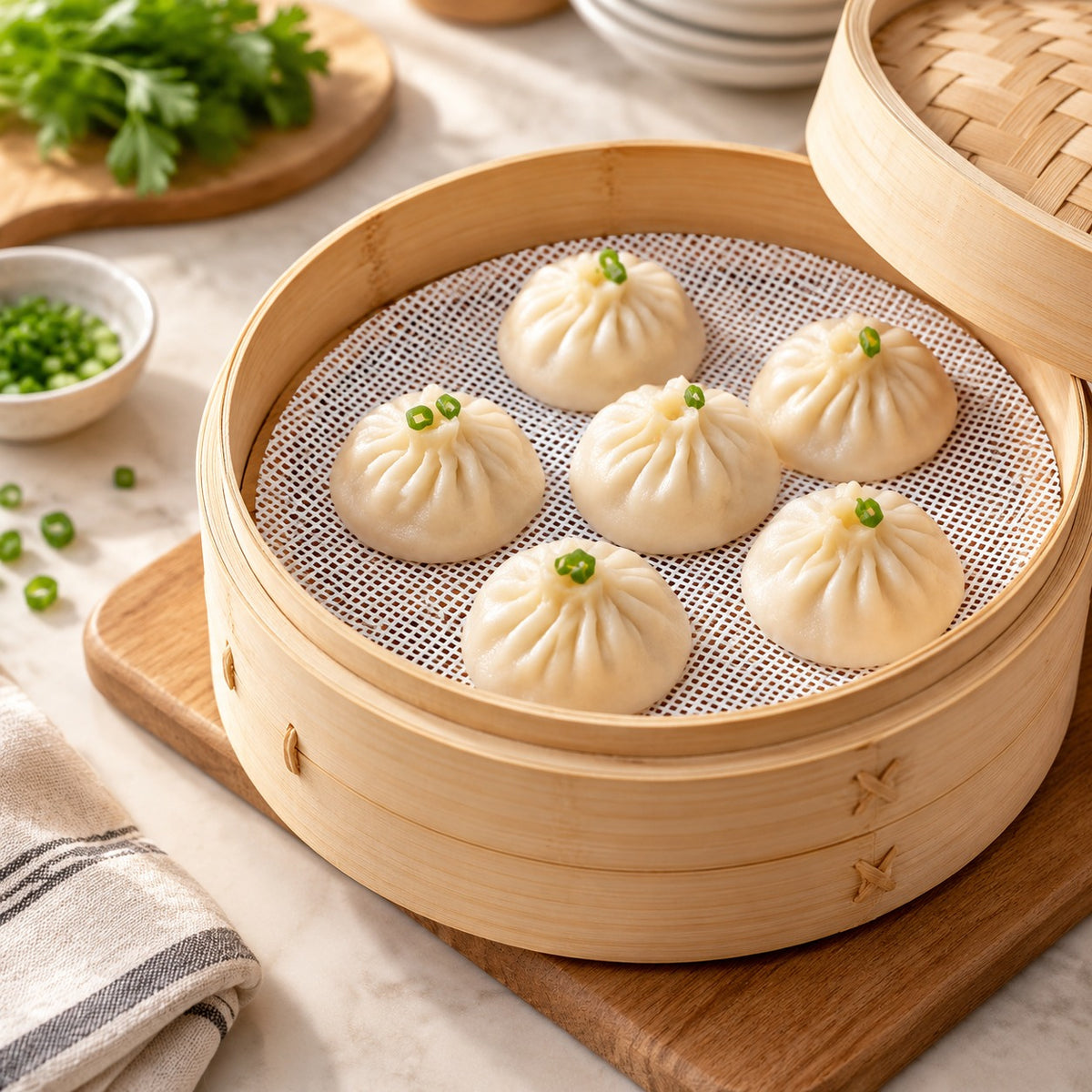 3 Pcs Non Stick Steamer Mat 28 Cm | Reusable Steaming Liners