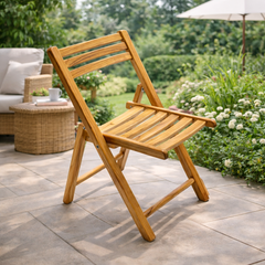 Imperial Folding Wooden Chair – Classic Portable Solid Wood Chair - Habitt