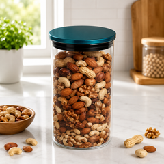 Medium Storage Jar with Steel Lid | Airtight Kitchen & Pantry Organizer - Habitt