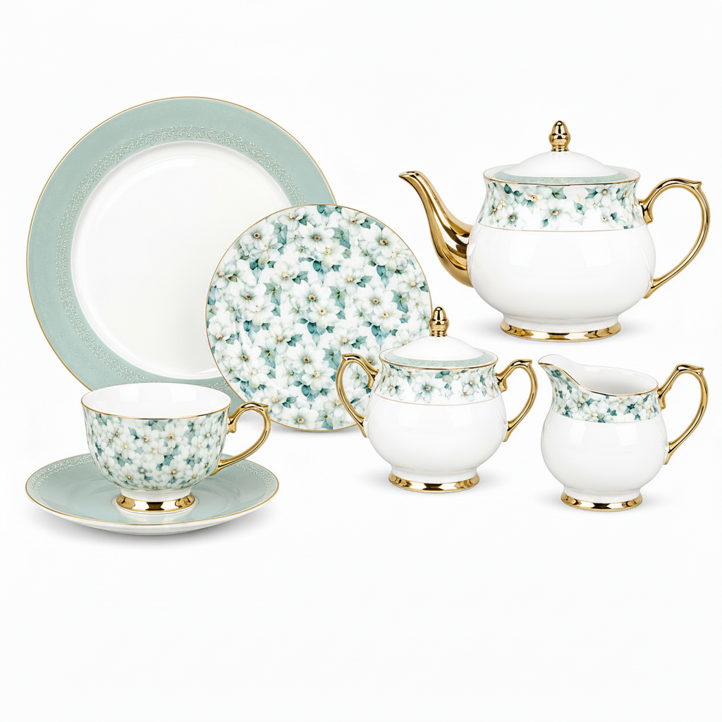 Deluxe 24-Piece Tea Set | Complete Tea Serving Collection for Elegant Entertaining