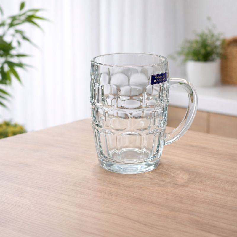 Textured Glass Mug with Handle - Habitt