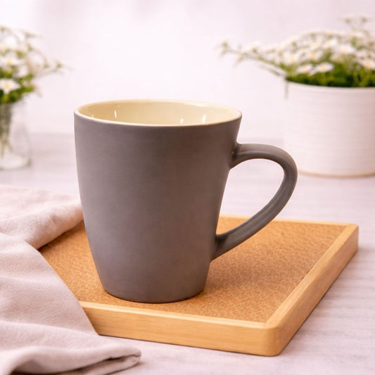 Matte Taupe Ceramic Coffee Mug – Modern Minimalist Tea & Coffee Cup