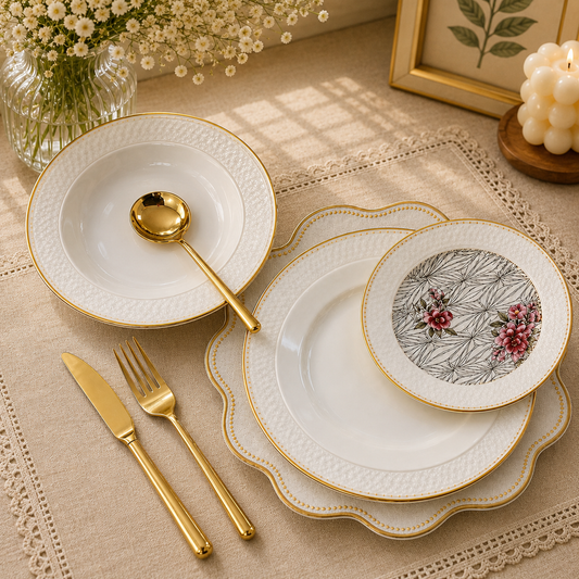 18 PCS Dinner Plate Set – Elegant Tableware Set for Everyday Dining