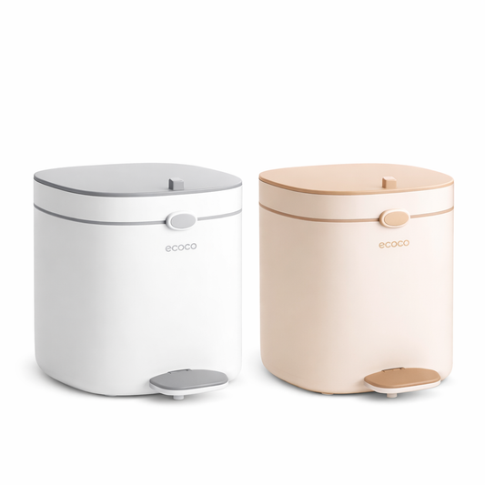 1 PC ECOCO Trash Can – Modern Pedal Dustbin with Lid (Compact & Hygienic Design) - Habitt