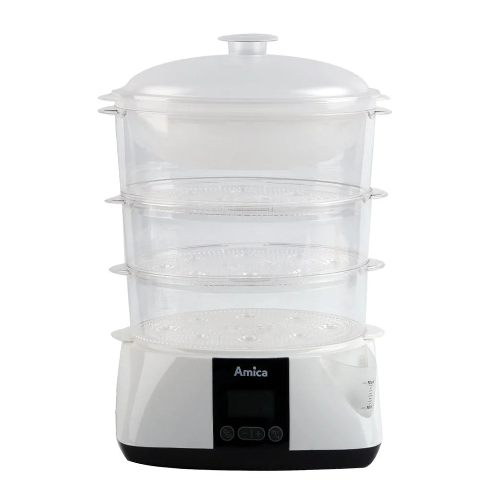 Amica Food Steamer PT-3012 (Parowar Lunaris) | Multi-Tier Digital Steam Cooker