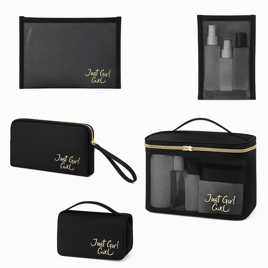 5PCS Mesh Travel Bag Set – Waterproof Cosmetic &amp; Toiletry Organizer