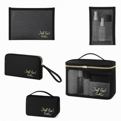 5PCS Mesh Travel Bag Set – Waterproof Cosmetic &amp; Toiletry Organizer