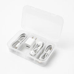 Multipurpose 4-Partition Storage Box – Transparent Organizer Case for Cables, Jewelry, Stationery &amp; Small Accessories&nbsp;