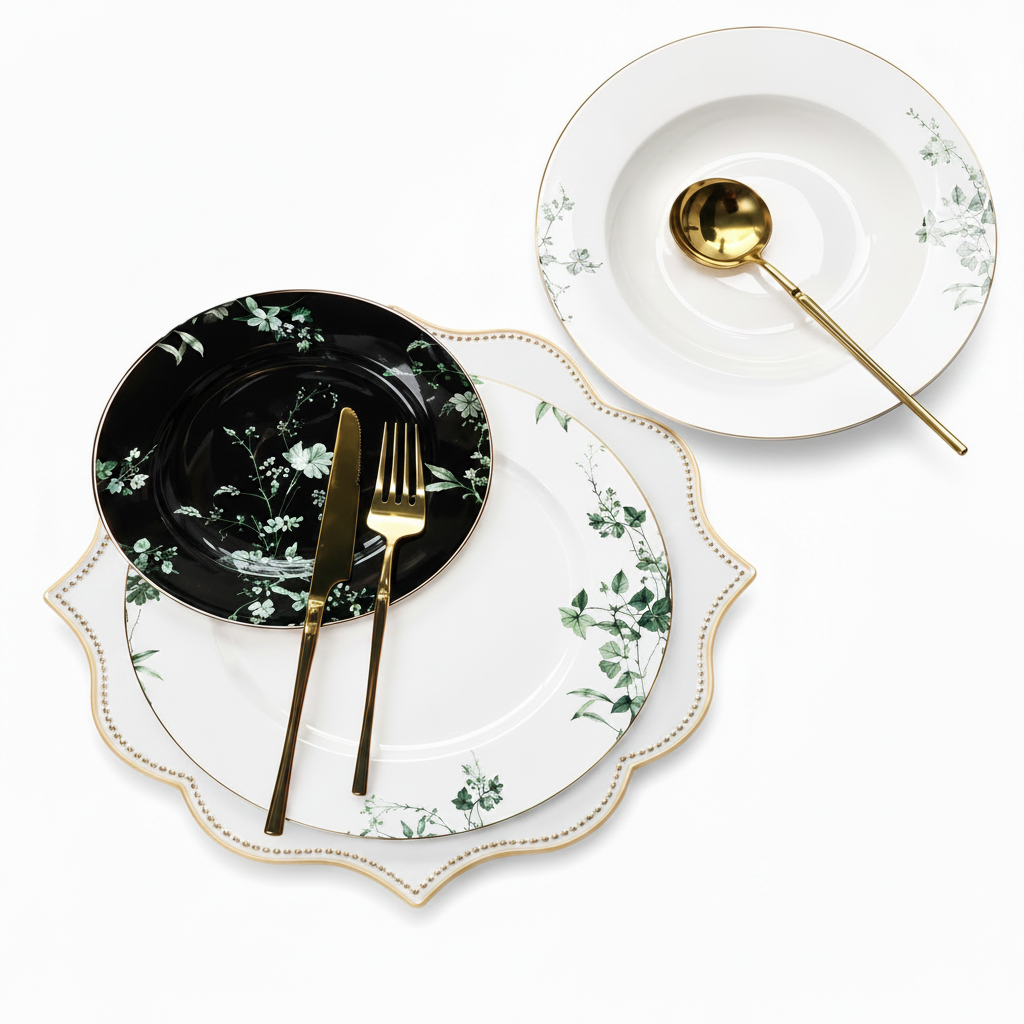 Elegant 18-Piece Plate Set | Complete Dining Tableware Collection