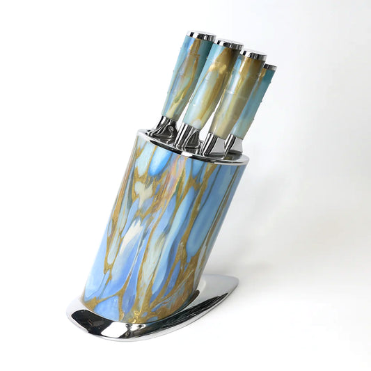 7 Pcs Stainless Steel Knife Set with Stylish Block – Premium Kitchen Knives