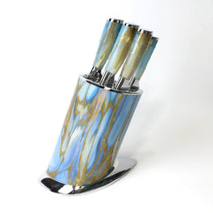 7 Pcs Stainless Steel Knife Set with Stylish Block – Premium Kitchen Knives