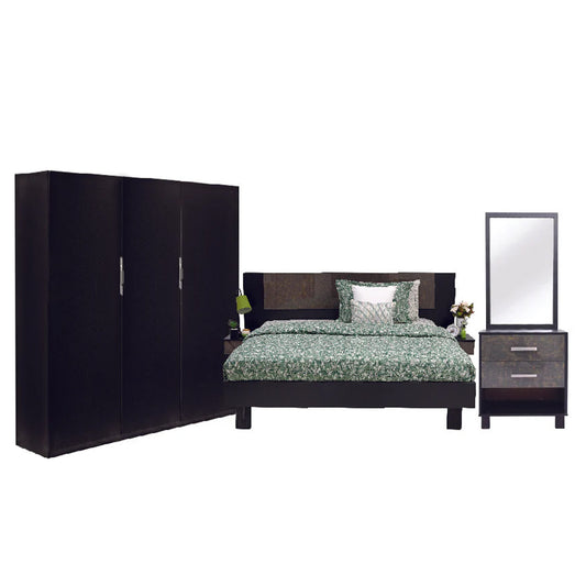 Novak - Bed , Dresser & 3 Door wardrobe 1200