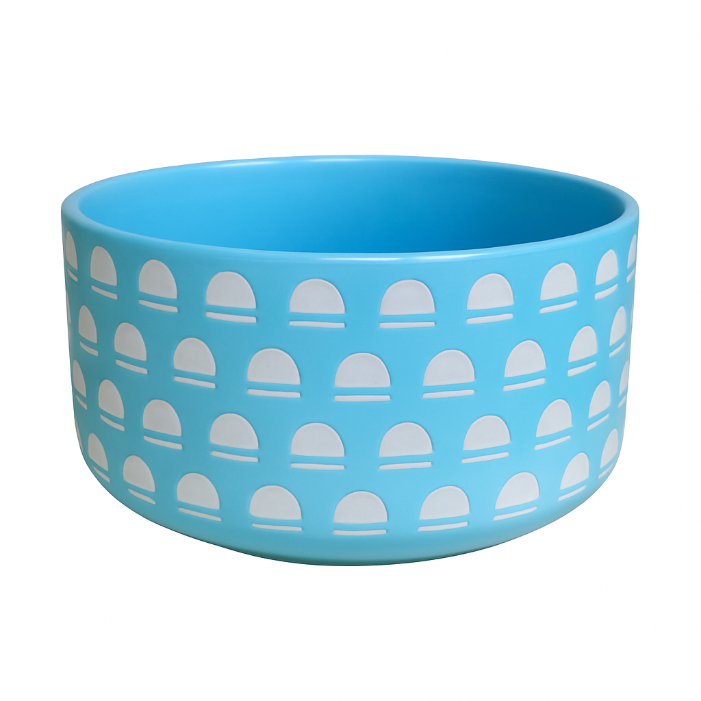 760ML Patterned Ceramic Bowl – Cyan, Blue, Pink, Purple, Grey | Designer Serving Bowls for Snacks, Soups & Salads