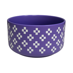 760ML Patterned Ceramic Bowl – Purple| Designer Serving Bowls for Snacks, Soups & Salads