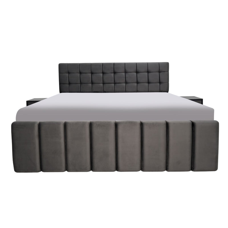 Nimoy King Size Bed with 2 Side Tables