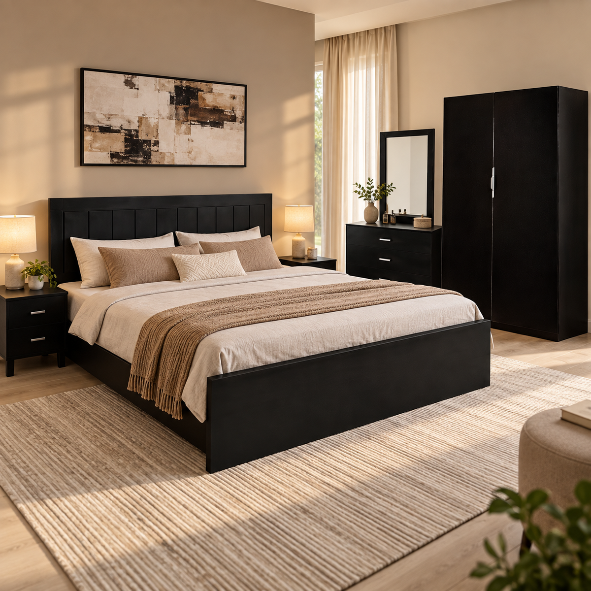 Blair Bundle - Bed, Dresser & 2 Door wardrobe