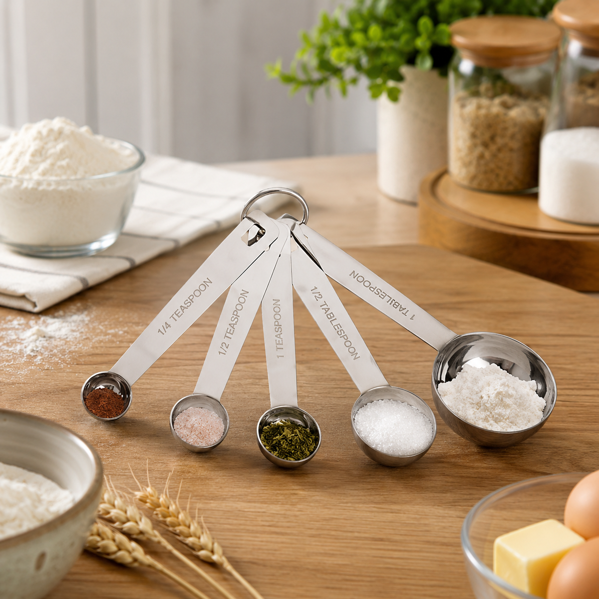 5-Piece Measuring Spoon Set – Kitchen Measuring Spoons for Cooking, Baking & Food Preparation | 5 PCS Measurement Spoon Set
