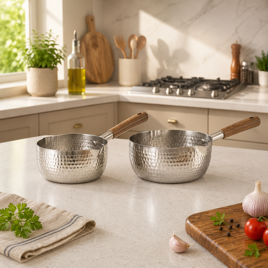 casserole pot 18cm 20cm with lid | small stainless steel cooking pot | non stick saucepan for kitchen