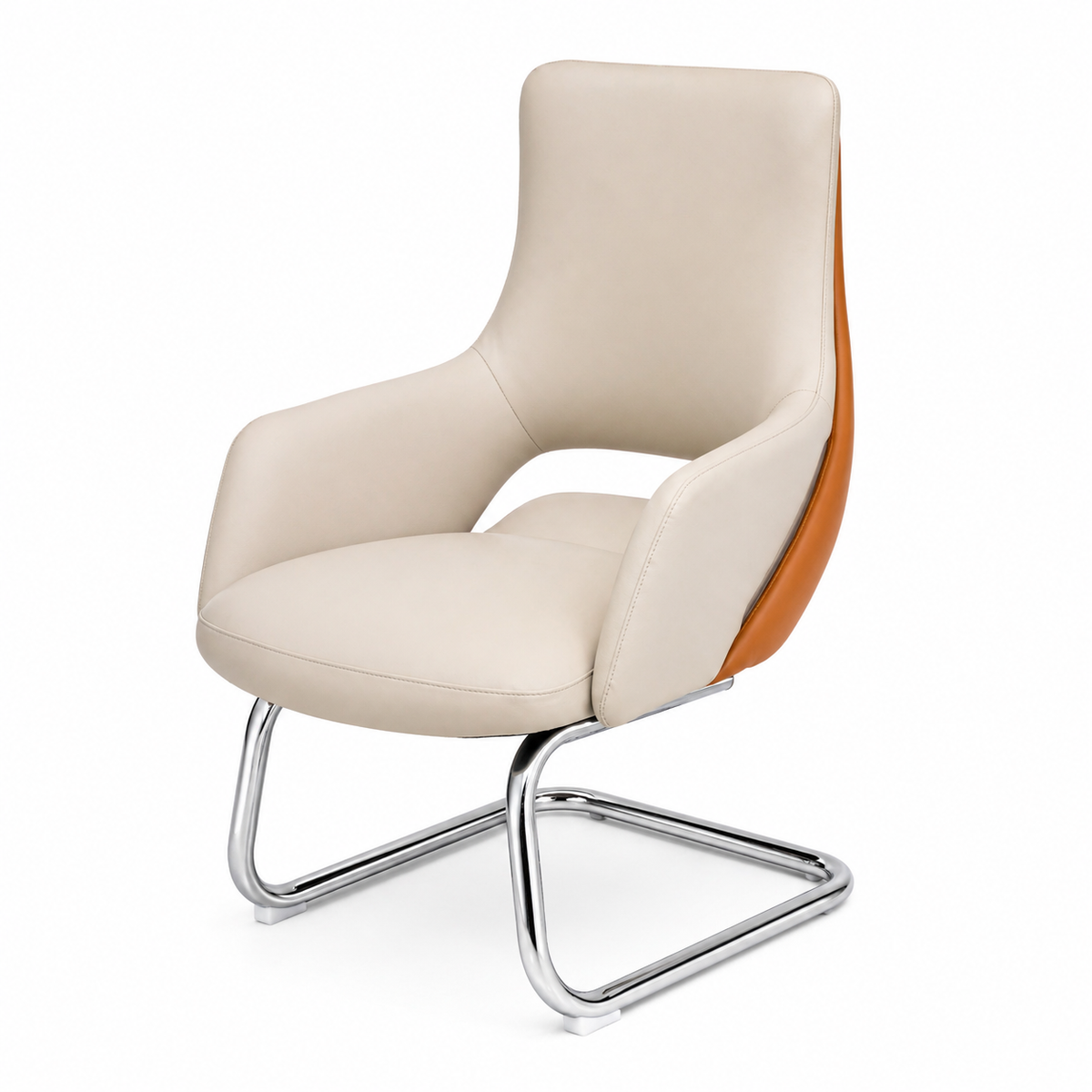 Dious Premium Visitor Lounge Chair – 750W x 705D x 1080H Leatherette Upholstered Executive Guest Chair with Cantilever Base - Habitt