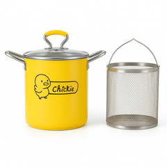 Mini Deep Fryer Pot with Oil Filter & Basket