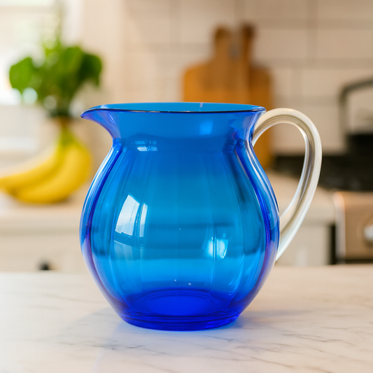 Blue Lassi Jug – Premium Transparent Polycarbonate Pitcher for Water, Juice & Traditional Lassi