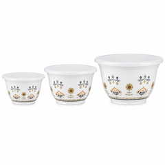 3Pcs Melamine Airtight Bowl set-Round