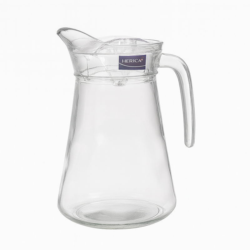 Wide-Base Clear Glass Jug – 1 Piece (1580 mL) - Habitt
