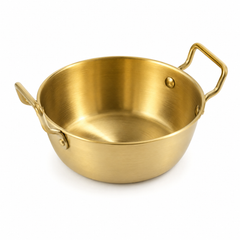 Mini Gold Serving Bowl with Handles – 10.5 × 3.6 cm