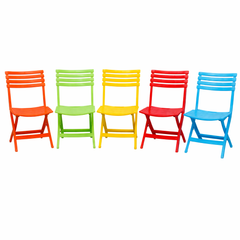 Kids Folding Chair – Colorful Portable Plastic Chair (Yellow, Green, Red, Blue, Magenta) for Home & Outdoor Use - Habitt