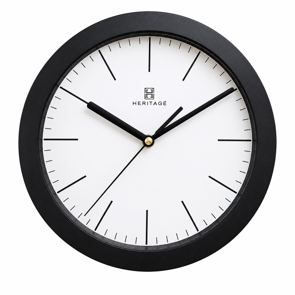 Heritage Squat Wall Clock – 9.75 Inch Plastic Frame