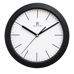 Heritage Squat Wall Clock – 9.75 Inch Plastic Frame