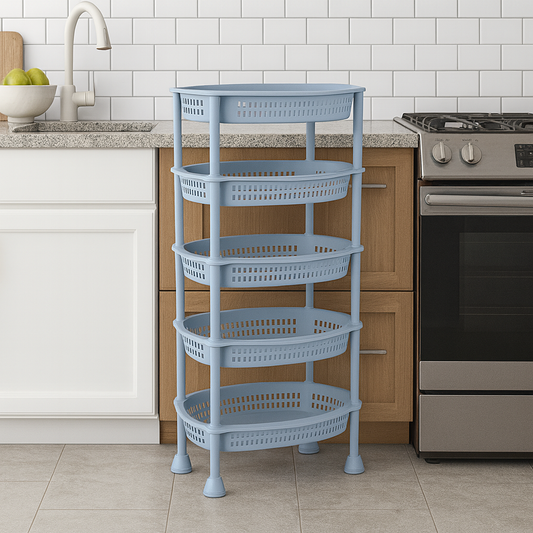 Shelf Basket Rack – Multi-Tier Storage Organizer for Kitchen, Bathroom, Bedroom & Office