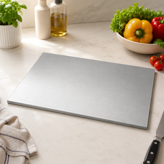 Premium Stainless Steel Cutting Board – Heavy Duty Kitchen Chopping Board (30 x 40 cm / 40 x 50 cm) - Habitt