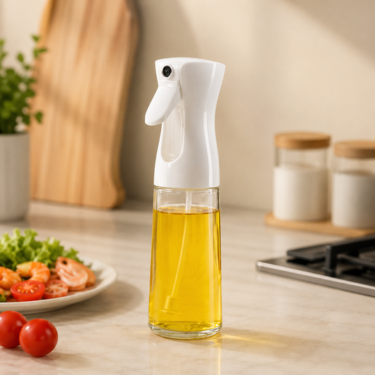 Premium White Oil Spray Bottle – Olive Oil Mister for Kitchen Cooking - Habitt