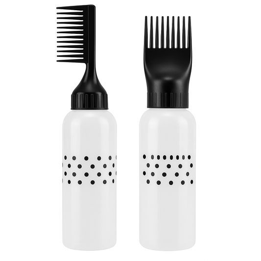 Hair Oil Applicator Comb Bottle – Refillable Scalp Massage &amp; Oil Brush Bottle