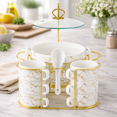 Elegant Gold Accent Soup Set - Habitt