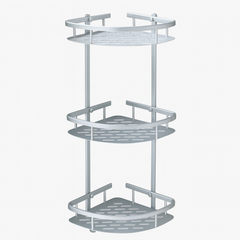 3-Tier Aluminum Corner Shower Shelf – Rustproof Bathroom Organizer