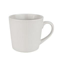 Classic White Textured Mug – Elegant Ceramic Cup for Everyday Use