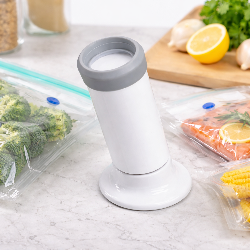 Manual Vacuum Sealer Pump – Food Saver Air Pump for Vacuum Storage Bags & Fresh Food Preservation - Habitt