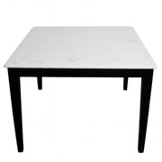 ALVA 4-Person Dining Table Set – Modern Marble Top with Upholstered Chairs - Habitt