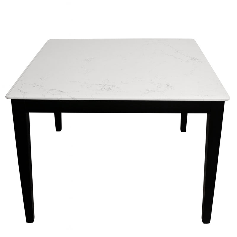 ALVA 4-Person Dining Table Set – Modern Marble Top with Upholstered Chairs - Habitt