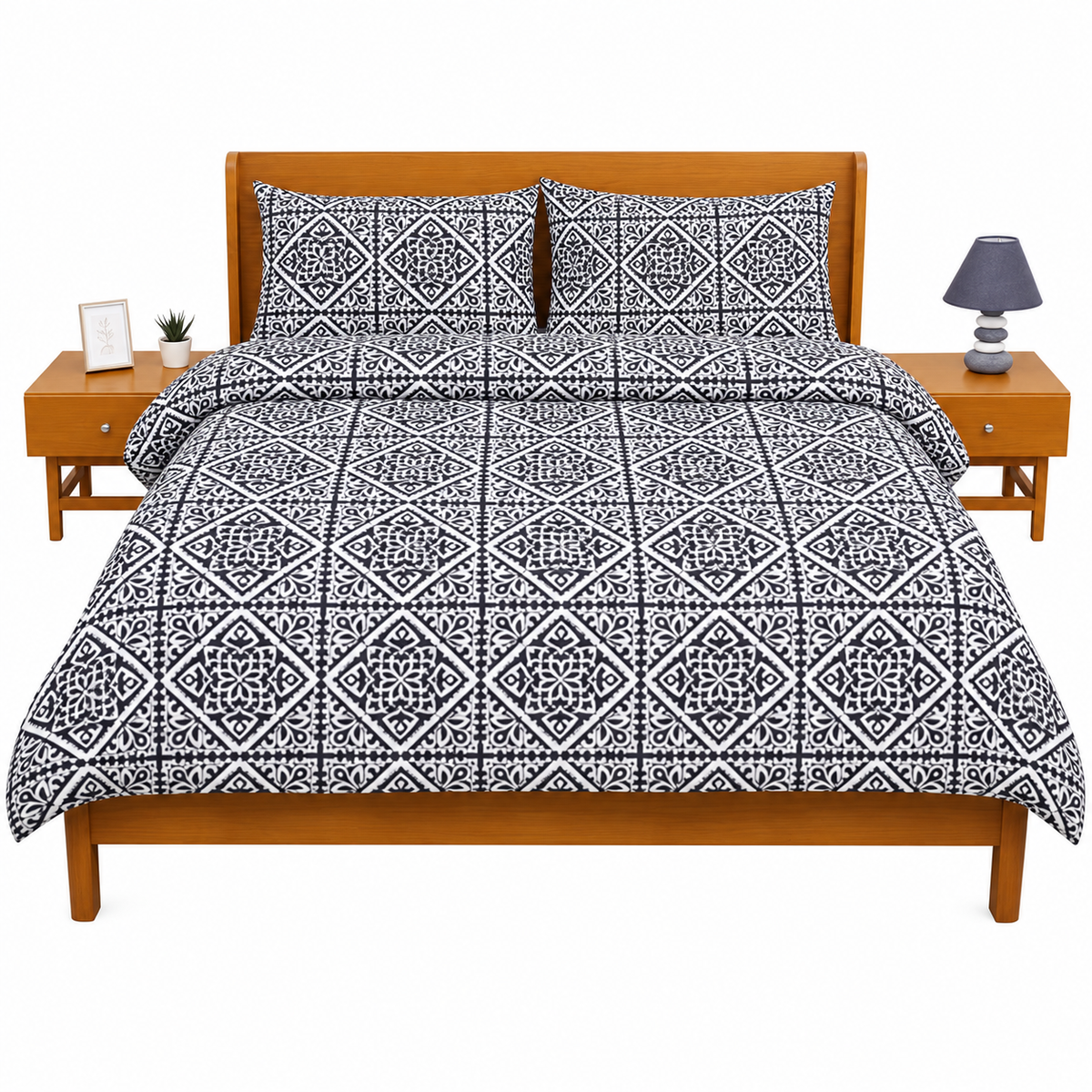 Double Comforter Geometric Diamond