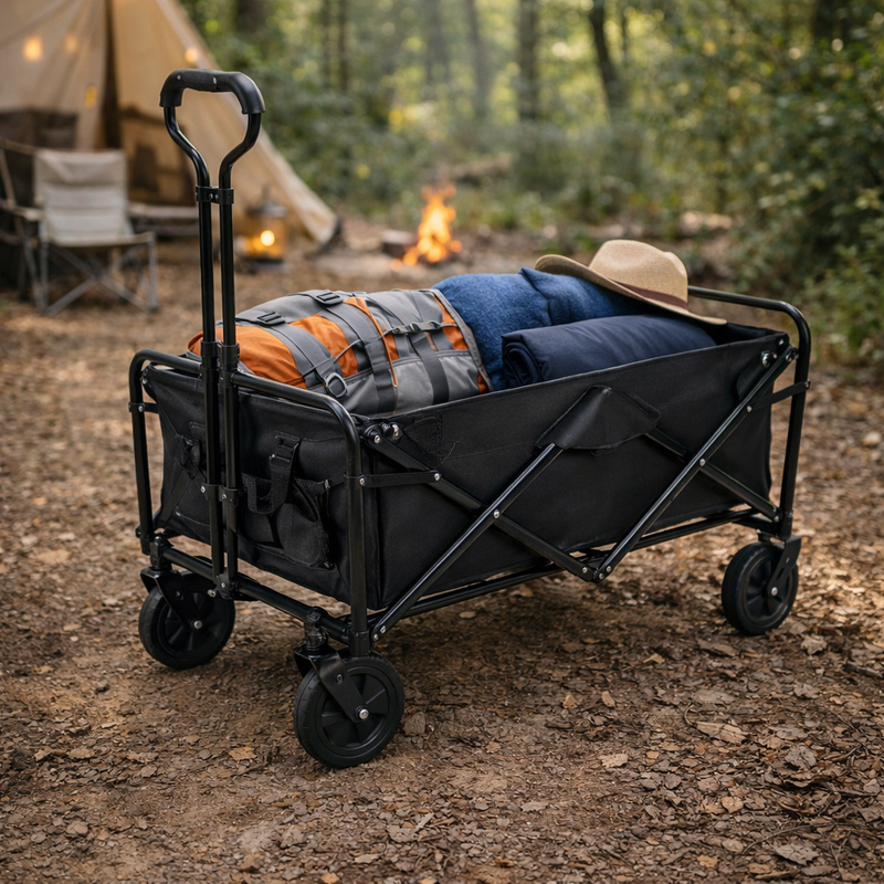 Trolley Cart Large / Jumbo – Heavy-Duty Foldable Utility Wagon with Wheels - Habitt