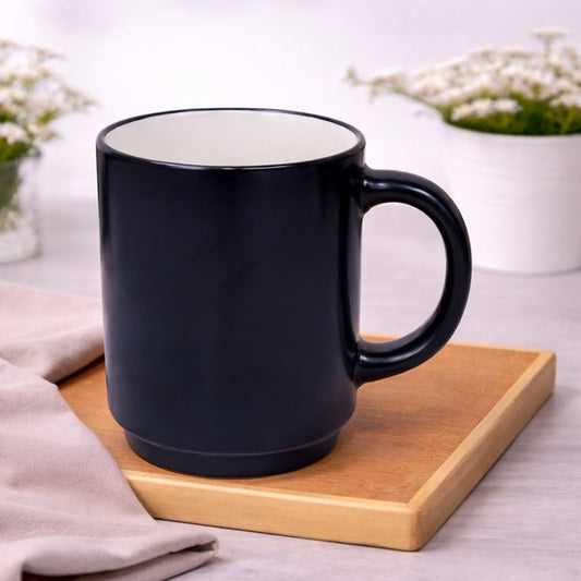 Classic Ceramic Mug – 330ml Coffee & Tea Cup in Black
