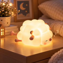 Sleeping Sheep LED Night Lamp | Cute Bedside Light