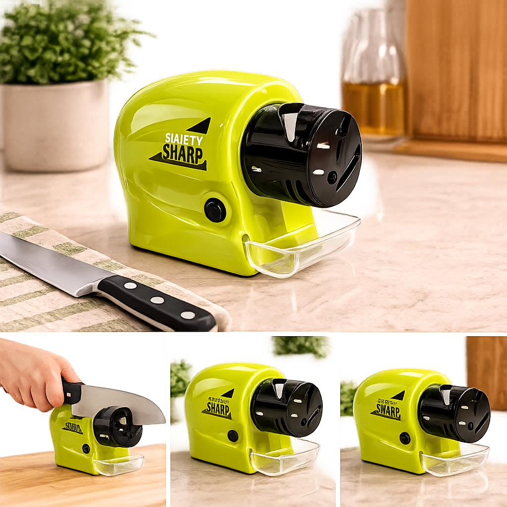 Stage Kitchen Knife Sharpener – Green Manual Knife Sharpening Tool