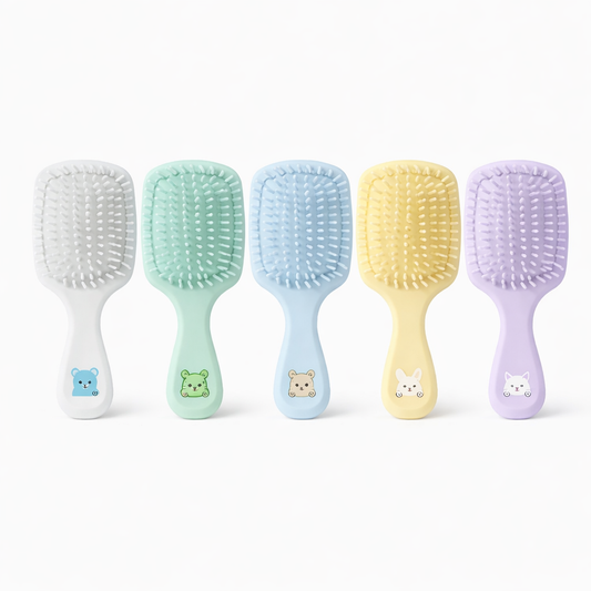 1 PC Kids Cartoon Hair Brush – Soft Detangling Paddle Brush for Children (Assorted Colors) - Habitt