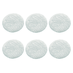 Clear Textured Pressed-Glass Dessert Plate Set – 6 Pieces, 178 mm Diameter